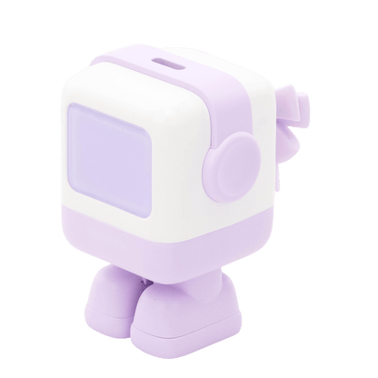 Cargador Mini GaNRobot 30W serie UNO | 1 USB-C de Carga Rápida | Tecnología GaN II | Multiprotocolo PD/QC/SCP/FCA | Carga Inteligente | Pantalla LED | Zapato Magnético Extraíble | Thermal Guard | Color Lila.
