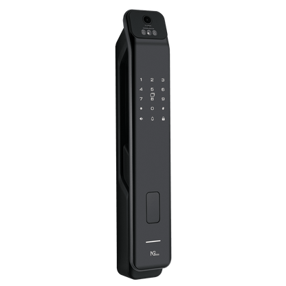 Cerradura Inteligente / Reconocimiento de Venas de la Palma / Reconocimiento Facial / Huella Dactilar / Video Intercom Bidireccional / Wi-Fi 2.4 GHz / App NGTeco Home / Auto Apertura y Cierre / Timbre Integrado / Aluminio / Puerta 45-60 mm (1.77-2.36 in)