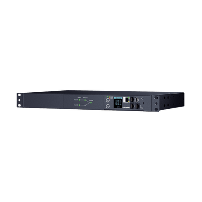 PDU ATS (Fuente Redundante Auto-transferible) Monitoreable, Para Distribución de Energía, 2 Entradas 120 Vca NEMA5-15P, Con 10 Salidas NEMA 5-15R, Horizontal 19in, 1UR