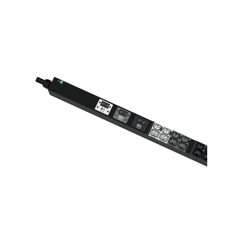 PDU G6 Monitoreable y Switchable (MS) para Distribución de Energía, Enchufe de Entrada NEMA L21-30P, Con 24 Salidas C13/C15 y 24 C13/C15/C19/C21, de Instalación Vertical, 208 Vca, 30 Amp