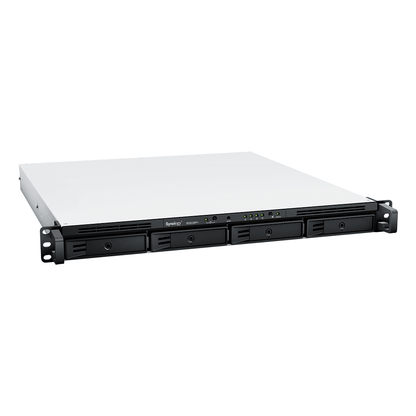 NAS RackStation RS822RP+ | 4 Bahías | 1U | AMD Ryzen V1500B | 32 GB DDR4 ECC | 4 Puertos 1GbE | Expansión PCIe | Compatibilidad con RAID | Caché SSD | Unidades de Energía Redundantes.
