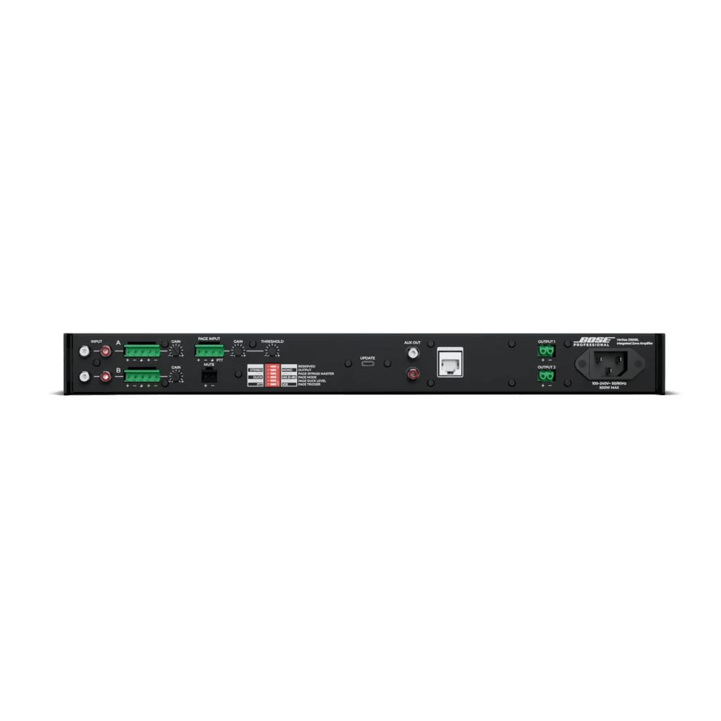 Amplificador Veritas | 2x160W a 4&Omega; | DSP Avanzado | Bluetooth 5.0 |  Entradas Balanceadas y No Balanceadas | Opti-Voice | Baja Impedancia