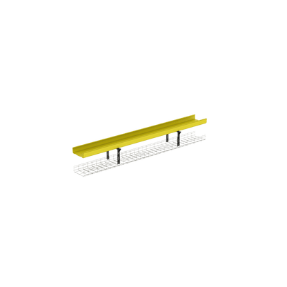 Soporte Tipo Trapezoidal Apilable, para Charolas Wire Basket de 300 mm (12 pulgadas) de Ancho, Color Negro.