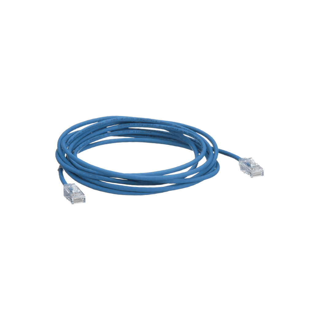 Cable de Parcheo TX6, UTP Cat6, Diámetro Reducido (28AWG), Color Azul, 15.24 Metros (50 Pies)