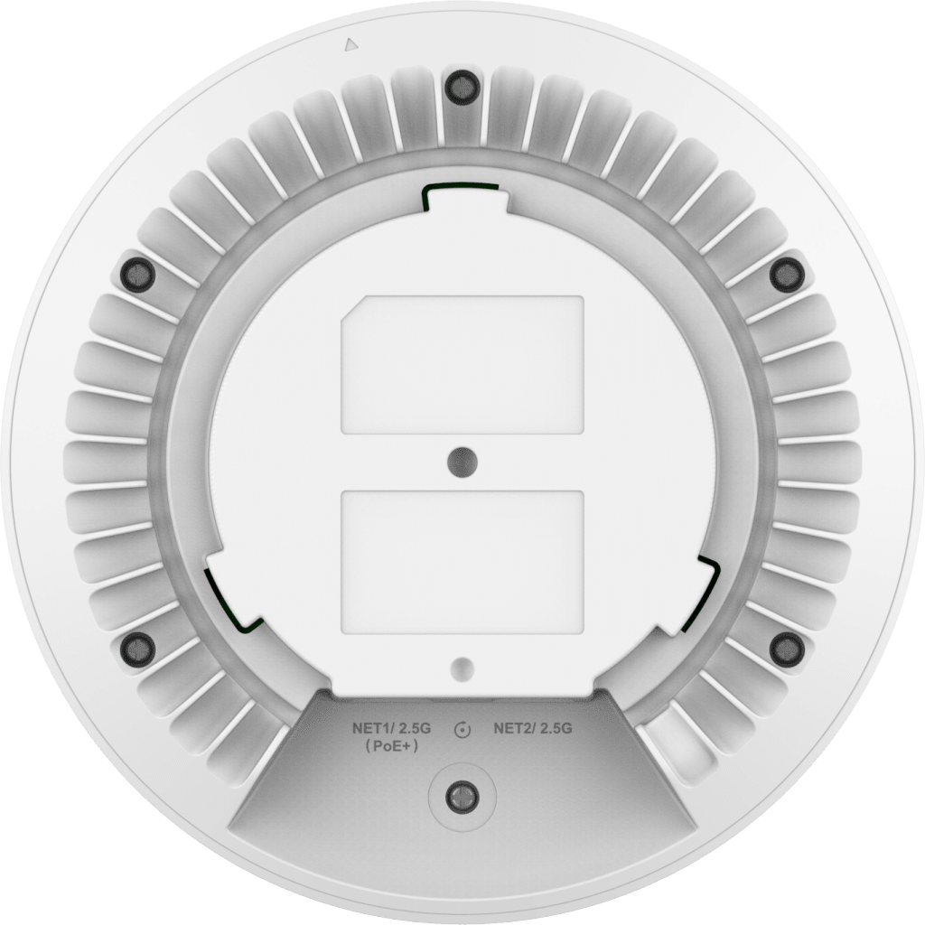 Punto de Acceso Wi-Fi 7 GWN7670 / 3.6 Gbps Inalámbrico / 5 Gbps Cableado / MIMO 2x2:2 / 256 Clientes Simultáneos / PoE+ / Montaje en Pared o Techo / BLE 5.3 / Controlador Integrado