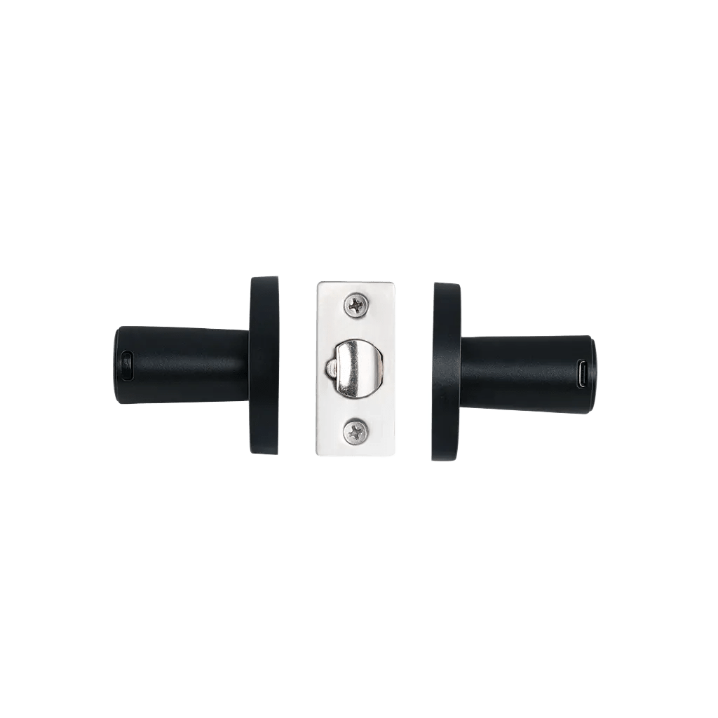 Cerradura de Palanca Inteligente / Entrada Sin Llave / Huella Dactilar + Código + Tarjeta / BLE 5.0 / App NGTeco Home / 100 Usuarios / Aleación de Aluminio Negro / Para Puertas 30-60 mm