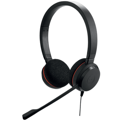 Jabra Evolve 20 DUO con Conexión USB C/A, Micrófono con Cancelación de Ruido de Ultima Generación, Configuración Plug and Play (4999-823-169)