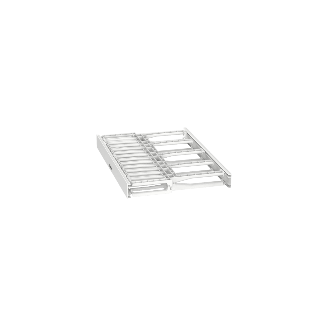 Organizador de Cables Horizontal NetManager de Alta Densidad, Doble (Frontal y Posterior), Para Rack de 19in, 1UR, Color Blanco