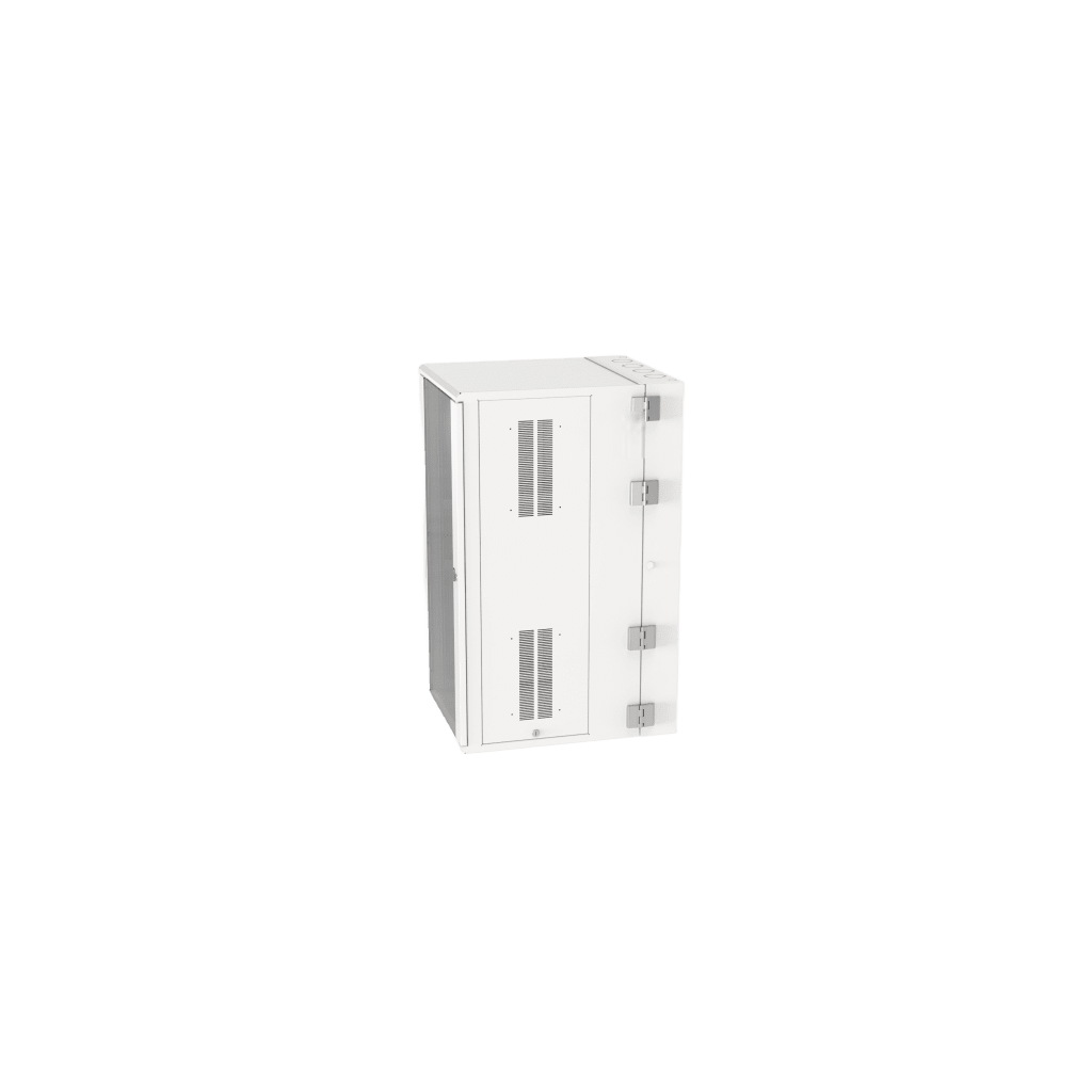 Gabinete PanZone de Montaje en Pared, de 19in, Puerta con Ventana de Seguridad, 26 UR, 762mm de Profundidad, Color Blanco