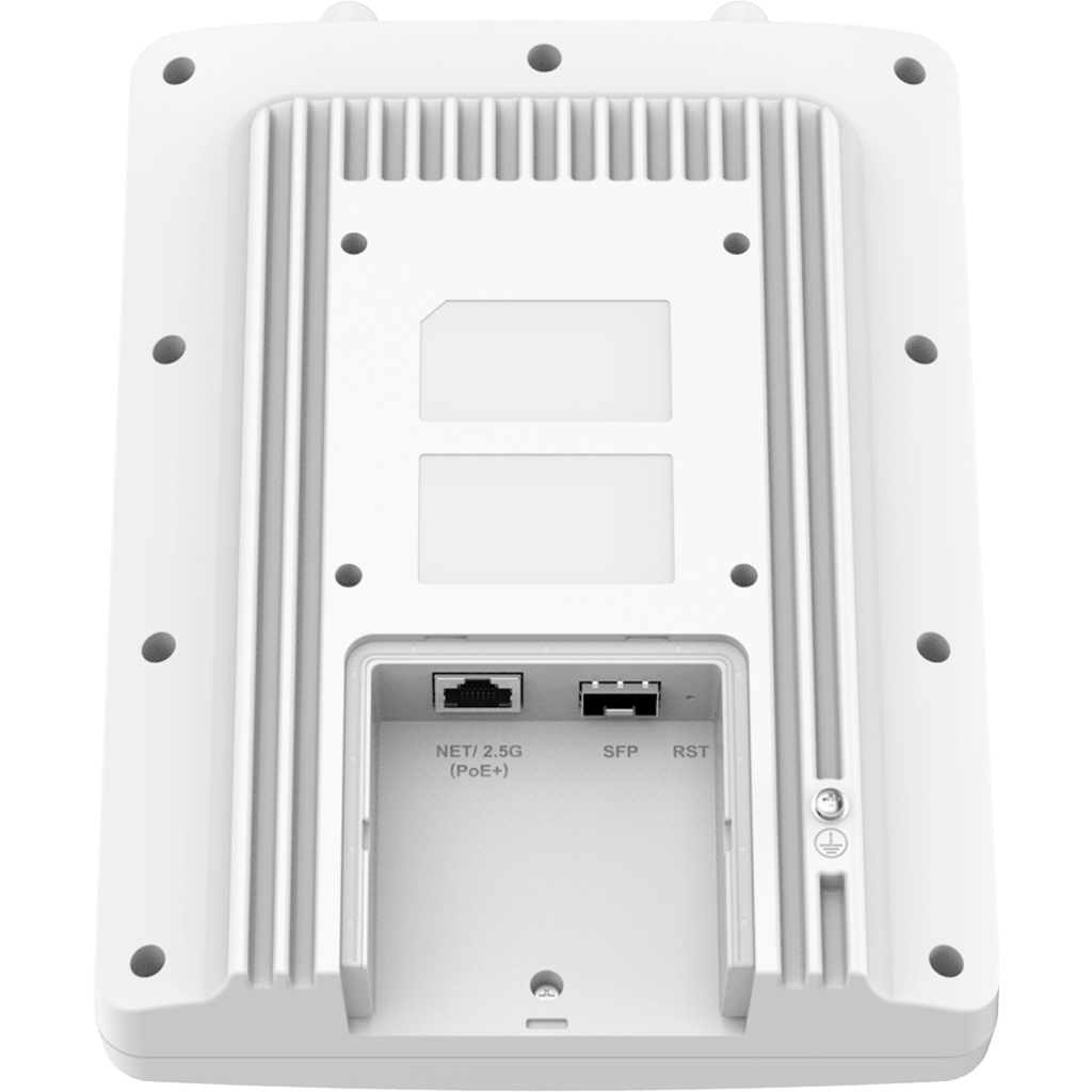 Punto de Acceso / Wi-Fi 7 / 3.6 Gbps / Largo Alcance 350 metros / IP66 / MIMO 2x2:2 / 256 Clientes / PoE+ / Puerto 2.5G y SFP 2.5G / MLO / 4096-QAM