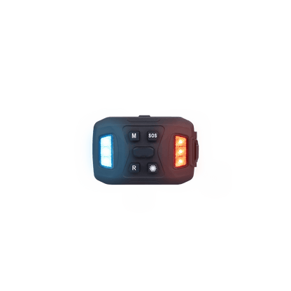 Luz Auxiliar Recargable, 26 LEDs, Rojo/Azul/Blanco, Incluye Clip y Base Magnética