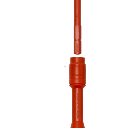Destornillador Aislado 6-en-1 Auto-Lock / Aislado 1000V CAT III / Almohadilla de agarre / Almacenamiento de brocas integrado / Bits Philips #1 #2 / Slotted 3/16" 1/4" / Square #1 #2