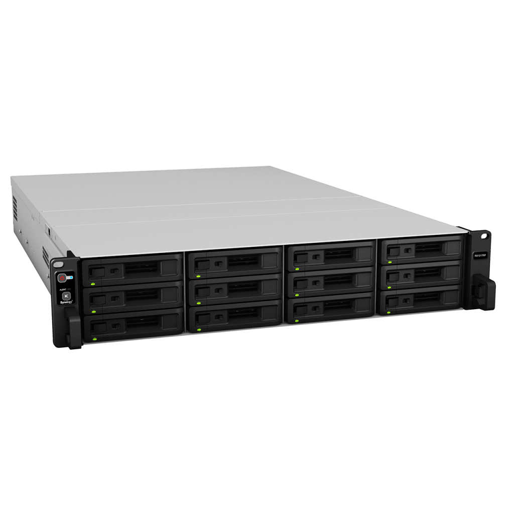 Unidad de Expansión Synology RX1217/RX1217RP | 12 Bahías de Disco | Compatible con RackStation 2U | Expansión de Volumen en Línea | Fuentes de Alimentación Redundantes (RX1217RP) | Administración DSM.
