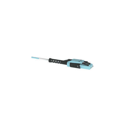 Jumper de Fibra Óptica Multimodo 50/125 OM4, LC-LC Uniboot Duplex, LSZH, Color Aqua, 3 Metros (9.84 Pies)