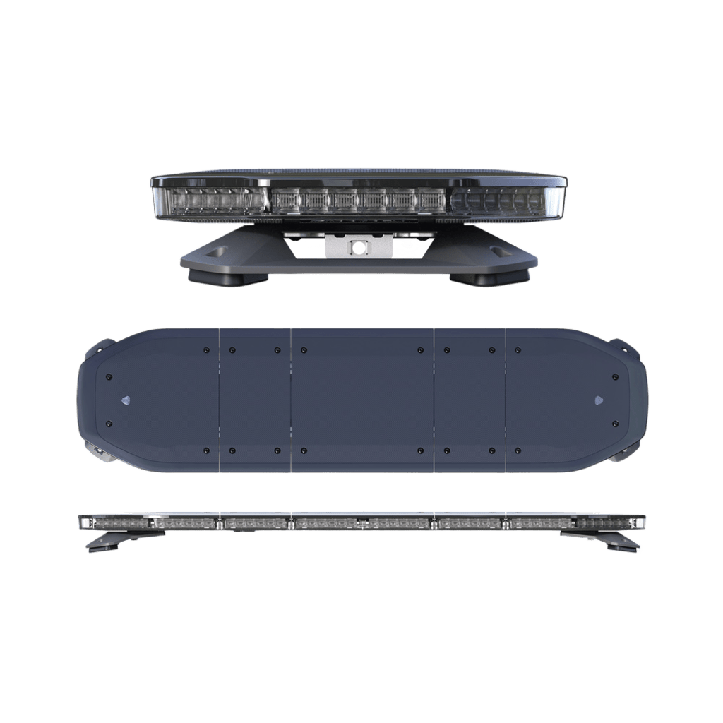 Barra de luces LED de 48", 216 LED, Dual Color, Programable, Rojo/Azul/Ámbar/Claro, Ideal para Equipar Unidades de Seguridad Publica con Domos Negros