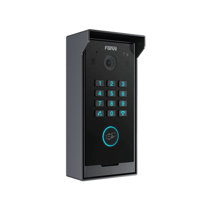 Videoportero Slim IP SIP con Cámara HD, IP IP65, Teclado Numérico y Relé, Apertura por BLE, Tarjeta, Remoto, Protocolo ONVIF, Compatible con App Fanvil Link