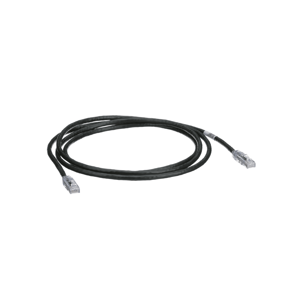 Cable de Parcheo TX6, UTP Cat6, 24 AWG, CM, Color Negro, 2.13 Metros (7 Pies)