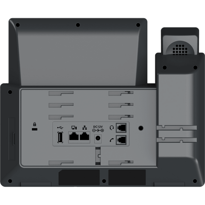 Teléfono IP Wi-Fi, Grado Operador, 12 líneas SIP con 6 cuentas, pantalla táctil  7", puertos Gigabit, Bluetooth, PoE, codec Opus, IPV4/IPV6 con gestión en la nube GDMS