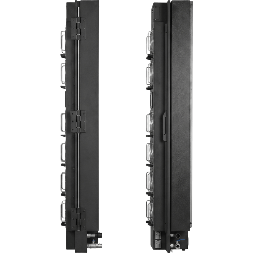 Enfriador de Puerta Trasera para Rack 42U / 800W Agua Refrigerada / 12 Ventiladores DC Hot-Swap / Ethernet SNMP Modbus / Hoffman RackChiller RDHX PRO