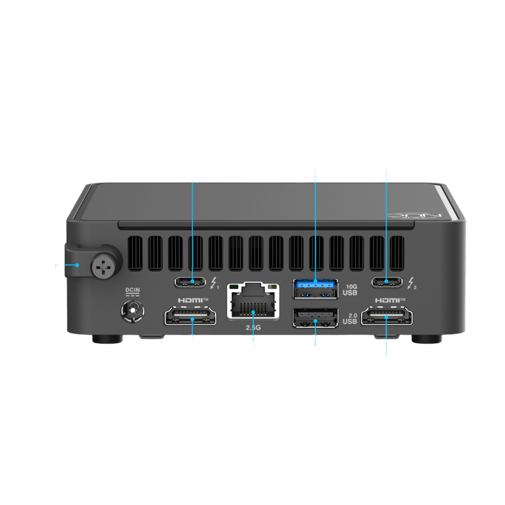 Mini PC NUC Barebone / Core i5 -210H / WiFi 7 y 2.5 GbE / Bluetooth / incluye Memoria RAM, SSD y S.O. /  Incluye Fuente