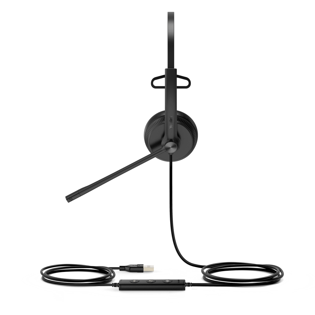 Diadema Alámbrica UH34 Mono de Yealink USB Compatible con Teléfonos IP y Computadoras.