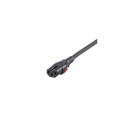 Cable de Alimentación Eléctrica Con Bloqueo Doble de Seguridad, de IEC C14 a IEC C13, 6 ft. de Largo, Color Negro, Paquete de 10 Piezas