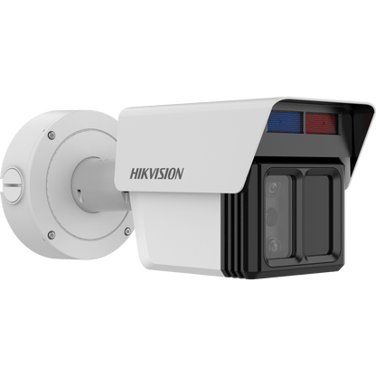 [DeepinView X] Bala IP Triple Lente 4 MP + 2 MP +2 MP  / Lente Fijo 4 MM +12 MM + 25 MM / Analíticos de 120 Metros de Distancia con Protección Perimetral / 2 Micrófonos y 1 Bocina / IP67 / IK10 / DARKFIGHTER 2.0 / 120 Mts IR