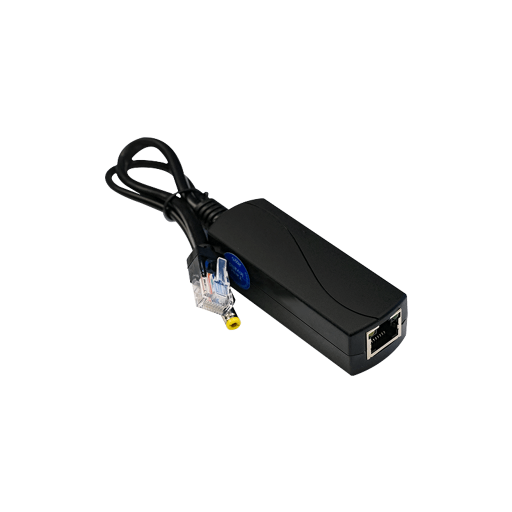 Splitter PoE / IEEE 802.3af/at / 30W / Puerto Gigabit / Salida DC 12V 2A / Indicadores LED / 95x26x20 mm (3.74x1.02x0.79 in)