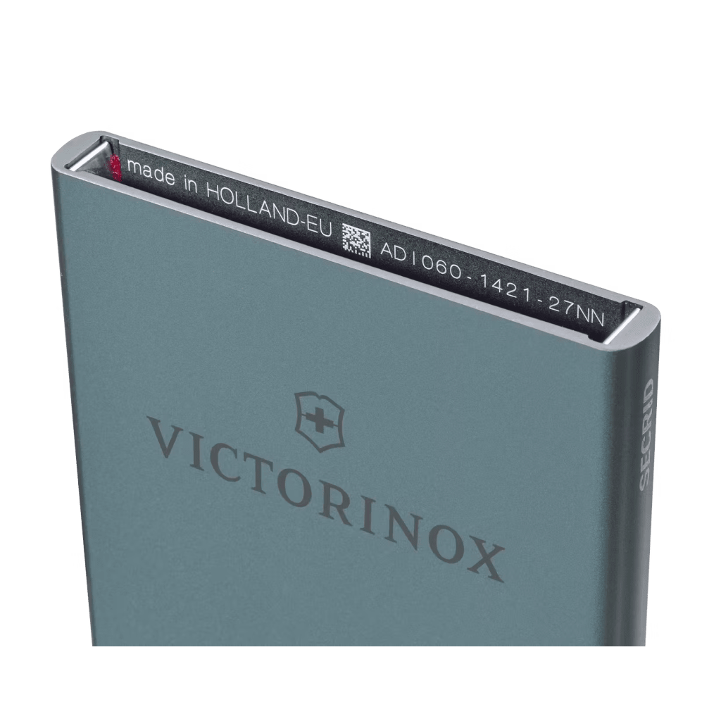 Tarjetero / Almacenamiento Seguro 4-6 Tarjetas / Aluminio Duradero / Protección RFID / Sistema Deslizamiento Patentado / Color Gris.