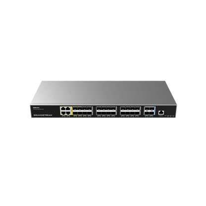 Switch de Agregación Capa 3 / 4 Puertos Gigabit Ethernet / 24 Puertos Gigabit SFP / 4 Puertos 10Gigabit SFP+ / QoS Integrada / Soporte IPv6 e IPv4 / Seguridad Avanzada / Stacking /