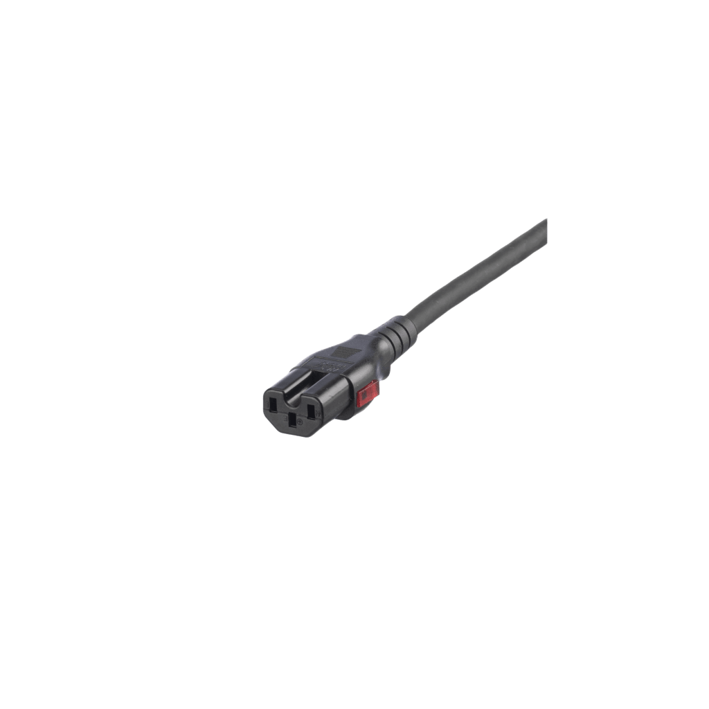 Cable de Alimentación Eléctrica Con Bloqueo Doble de Seguridad, de IEC C14 a IEC C13, 4 ft. de Largo, Color Negro, Paquete de 10 Piezas
