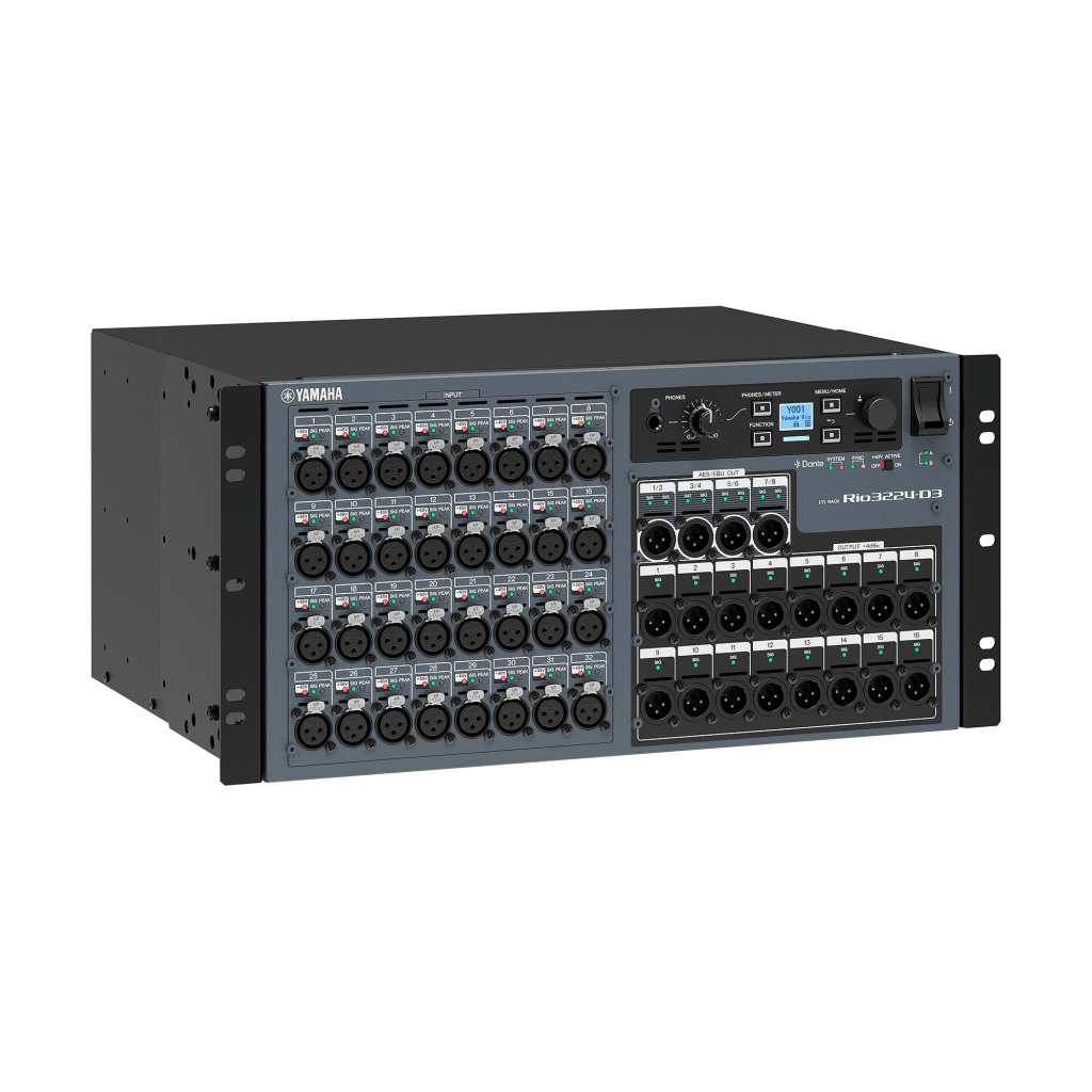 RACK DE EXPANSION E/S PARA CONSOLA DE AUDIO 32 IN X 24 OUT, DANTE
