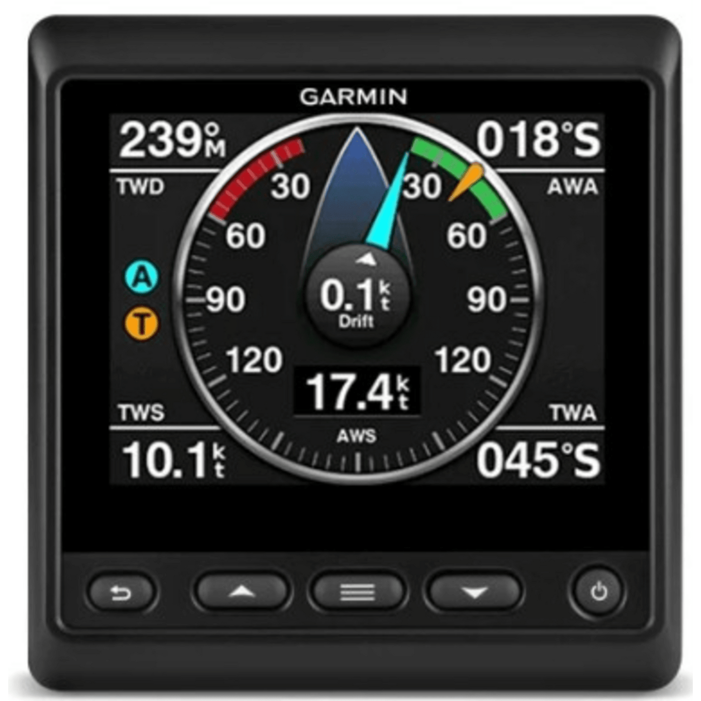 Pantalla Náutica QVGA Color 4" GMI™ 20 / Resolución 320x240 / Montaje Plano o Empotrado / Vidrio Templado / IPX7 / Compatible NMEA 0183 / Autoencendido / Retroiluminación