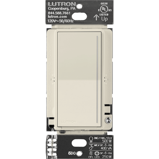 (RadioRa3) )Atenuador (dimmer) Auxiliar de pared, compañero de atenuadores multilocación. Usar en 3 vías o escalera.