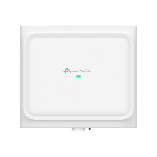 Access Point WiFi 6 Outdoor AX3000 / 2402 Mbps 5 GHz + 574 Mbps 2.4 GHz / Antenas Direccionales 30ºH-30ºV, 12 dBi 2.4 GHz + 15 dBi 5 GHz / IP68 / -30°C a +70°C / PoE+ 802.3at / Omada Cloud Management / 802.11k/v/r Roaming