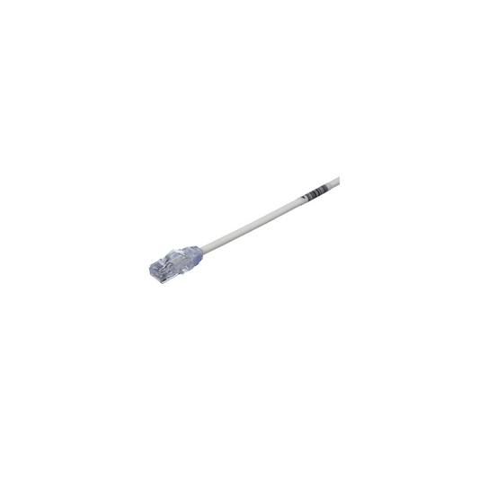 Cable de Parcheo UTP Cat6A, CM/LSZH, Diámetro Reducido (28AWG), Color Blanco Mate, 19.81 Metros (65 Pies)