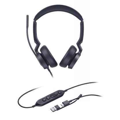 Diadema Alámbrica Yealink UH46 Dual USB-C/A Certificada con Microsoft Teams