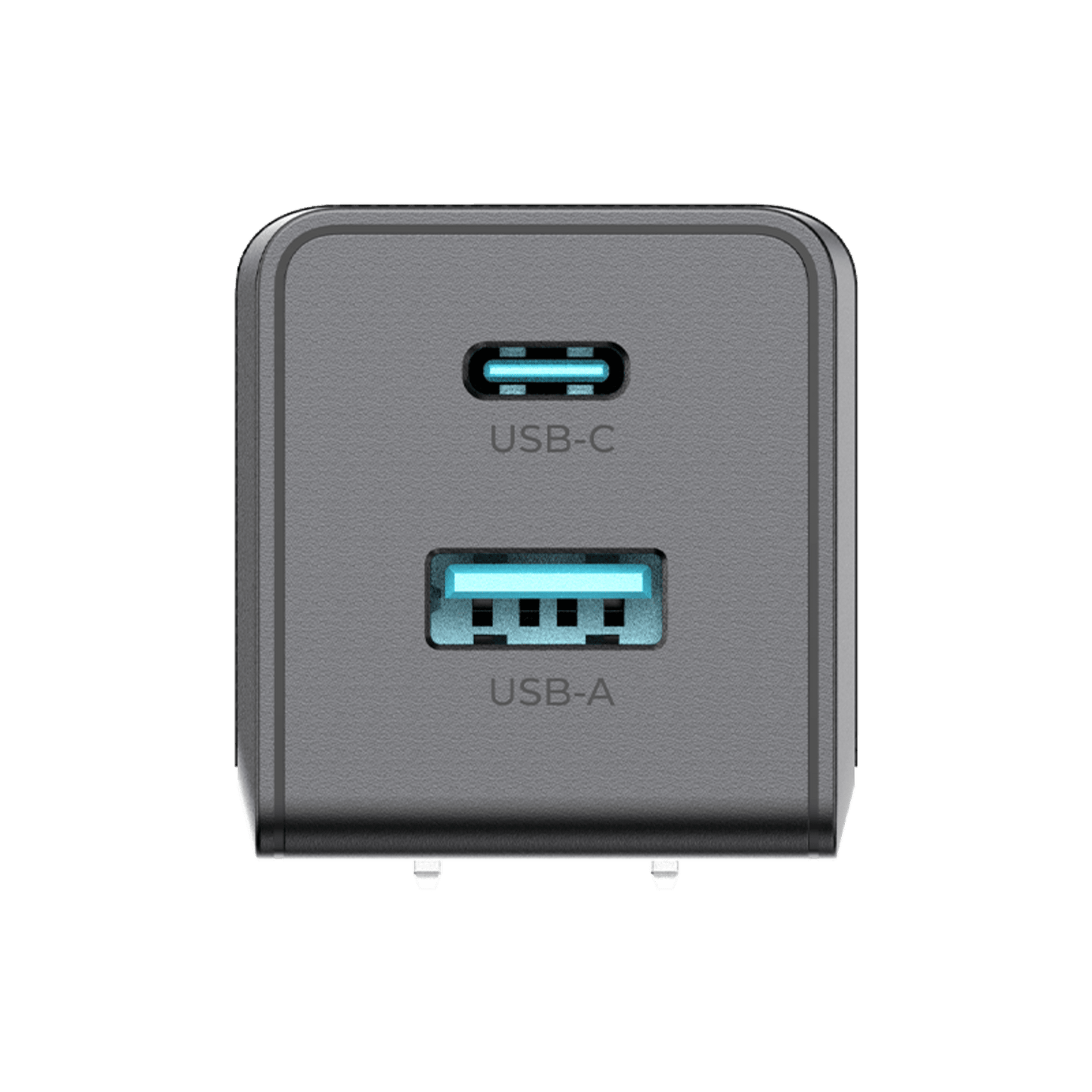 Cargador PRO USB-A / USB-C a C / Tecnología GaN (Nitruro de Galio / Fast-Charging / Potencia 60W / Velocidad Transferencia 480 Mbps / Material Silicona No Tóxica / Conector Aluminio Anodizado