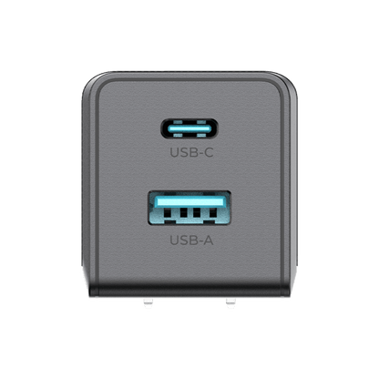 Cargador PRO USB-A / USB-C a C / Tecnología GaN (Nitruro de Galio / Fast-Charging / Potencia 60W / Velocidad Transferencia 480 Mbps / Material Silicona No Tóxica / Conector Aluminio Anodizado