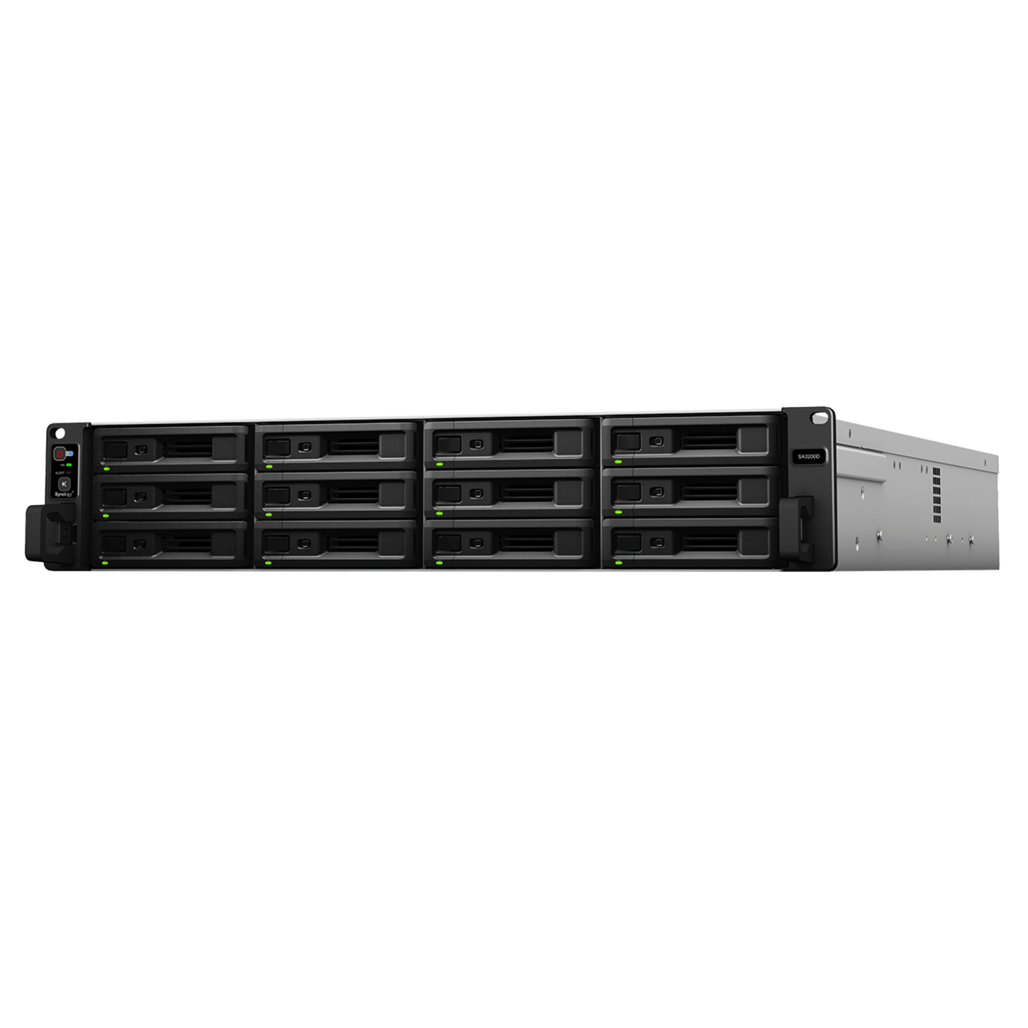 Sistema de Almacenamiento de Alta Escalabilidad Synology SA3200D | Arquitectura de Controlador Dual Activo-Pasivo | Capacidad Bruta de 576 TB | 12 Ranuras SAS | Compatibilidad con Virtualización | Protección de Carga de Trabajo sin Licencia
