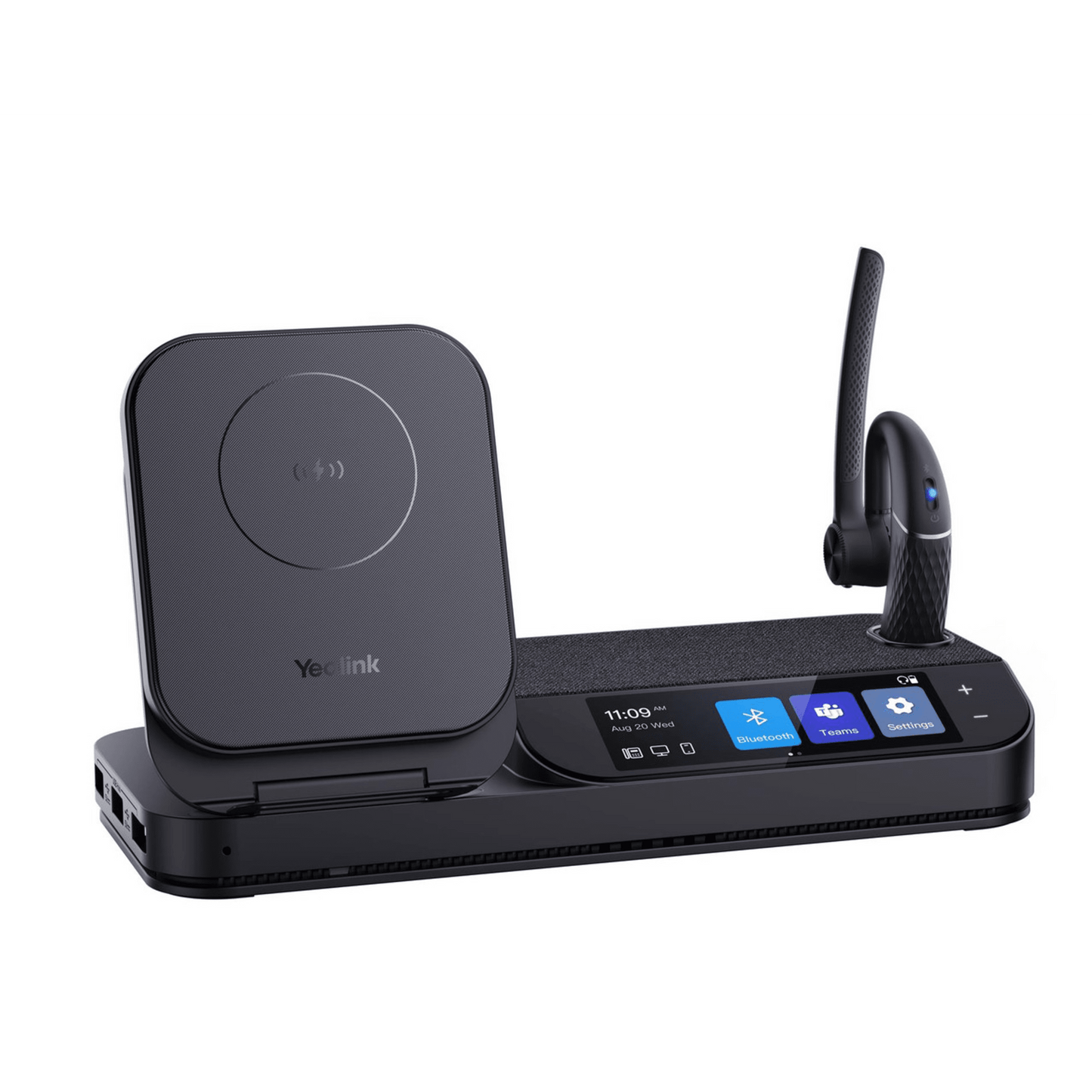 Auricular Bluetooth BH71 con Workstation de Yealink Con Pantalla Táctil de 3" con Cancelación de Ruido y Carga Inalámbrica para Smartphone