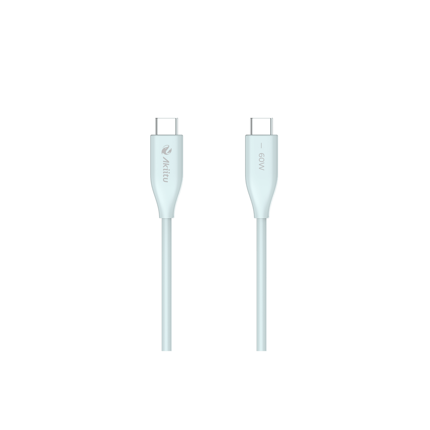 Cable de Carga USB-C a C / 1.5 Metros (4.92 Pies) / Tecnología GaN (Nitruro de Galio) / Fast-Charging / Potencia 60W / Velocidad Transferencia 480 Mbps / Material Silicona No Tóxica / Conector Aluminio Anodizado