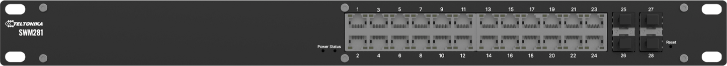 Switch Industrial Administrado L2+, 24 Puertos Gigabit Ethernet, 4 Puertos SFP, Ancho de Banda 56 Gbps, IP30, Rack Mount, PROFINET Opcional, TSWOS