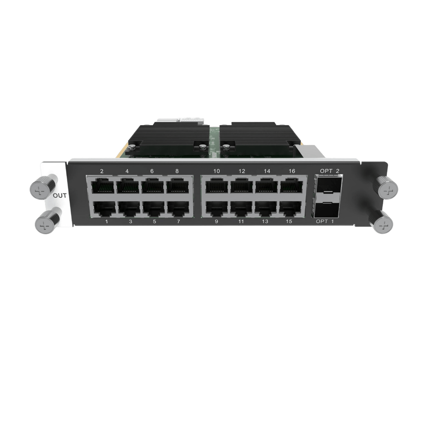 Tarjeta de salida de 16 puertos RJ45 + 2 Puertos STP