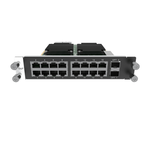Tarjeta de salida de 16 puertos RJ45 + 2 Puertos STP
