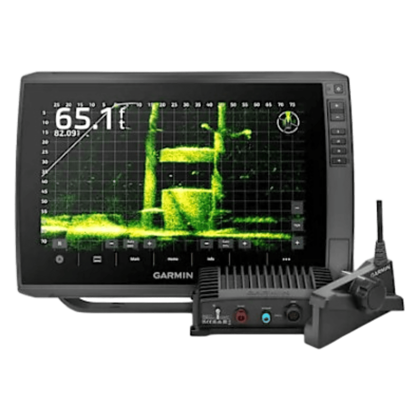 Plotter de Navegación GPSMAP con Sonda Integrada / Pantalla Táctil IPS 12.1" WXGA / Receptor Multiconstelación 10 Hz / Compatibilidad con AIS y DSC / Sonda CHIRP 600W con ClearVü y SideVü / Soporte LiveScope y Panoptix