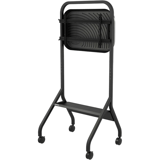Carro Móvil para Pantalla Plana / 43" a 75"+ Displays / Altura Ajustable 49.8"-65.8" (126.5-167.1 cm) / Capacidad 150 lb (68 kg) / 4 Ruedas Dobles 4" (102 mm) / Gestión de Cableado Interno / Estructura Tubular / Incl