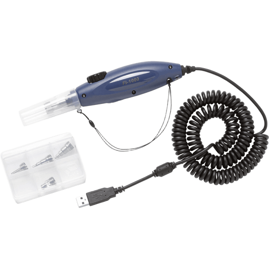 Kit de Inspección de Fibra Óptica / Sonda USB para Video / Conjunto de Puntas Adaptadoras / Limpieza y Verificación de Conectores / Prevención de Fallos por Contaminación