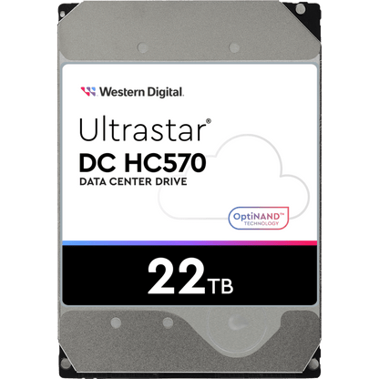 Disco Duro Data Center Ultrastar / 22 TB / 7200 RPM / 6 Gb/s SATA - 12 Gb/s SAS / HelioSeal con Helio / OptiNAND con Flash iNAND / ArmorCache / 2.5M Horas MTBF / 5 Años Garantía