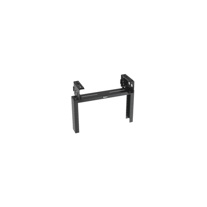 Rack de Distribución Aéreo de 2 Postes PanZone®, Rieles Roscados #12-24, de 6 UR, Color Negro